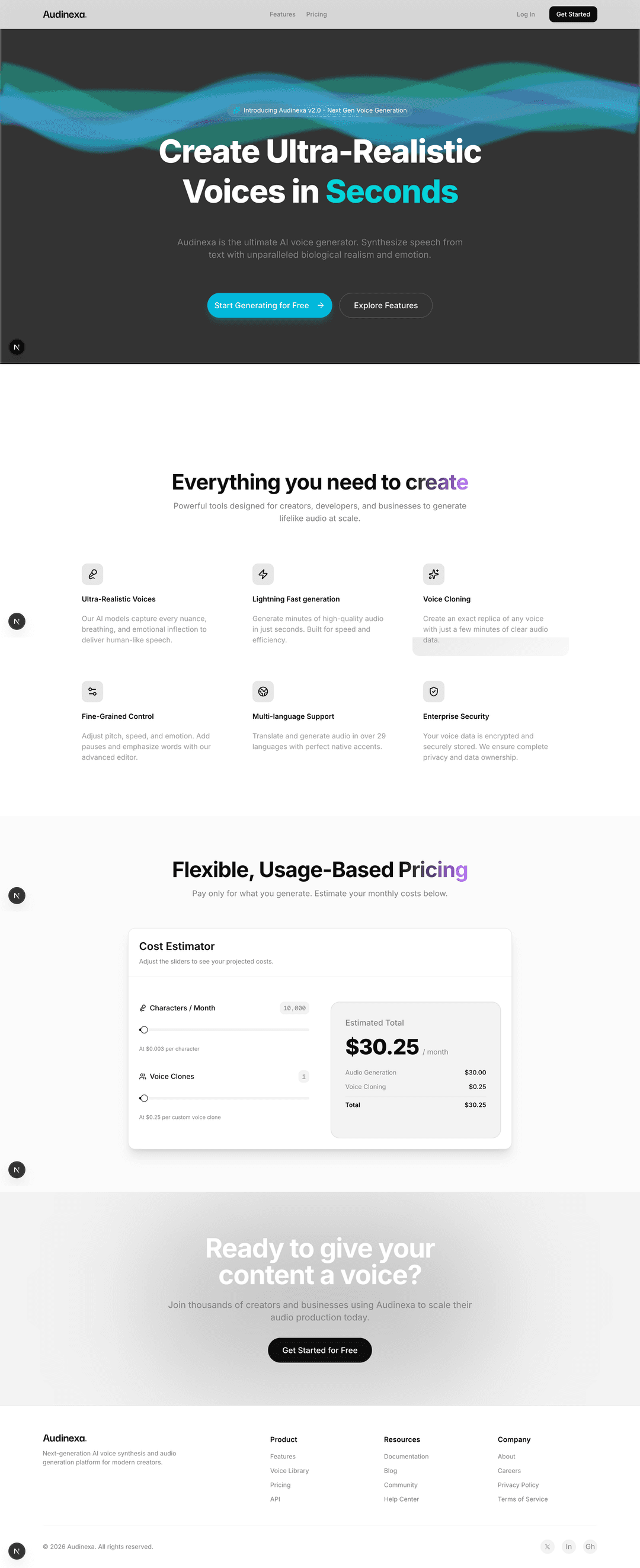 Audinexa (AI Audio Generation Platform)